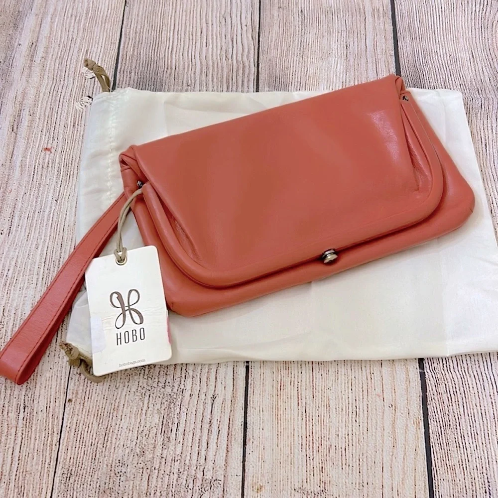 HOBO Coral Leather Wristlet Clutch - Picture 6 of 10